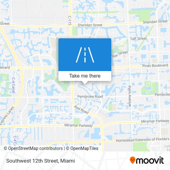 Southwest 12th Street map