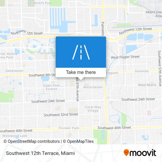 Southwest 12th Terrace map
