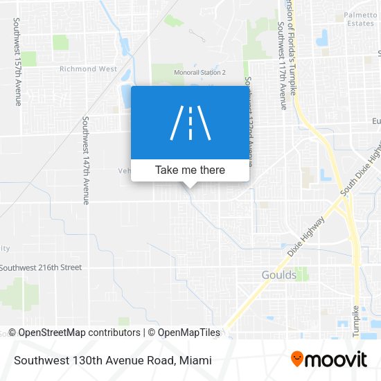 Southwest 130th Avenue Road map