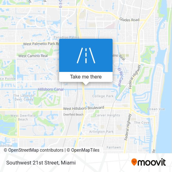 Southwest 21st Street map