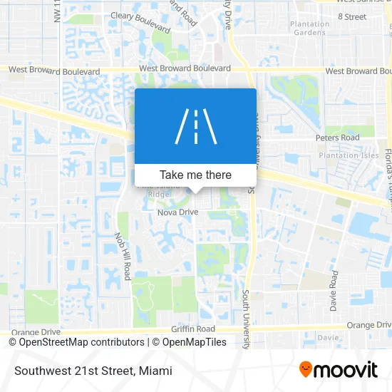Southwest 21st Street map