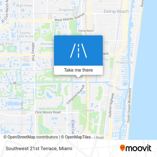 Mapa de Southwest 21st Terrace