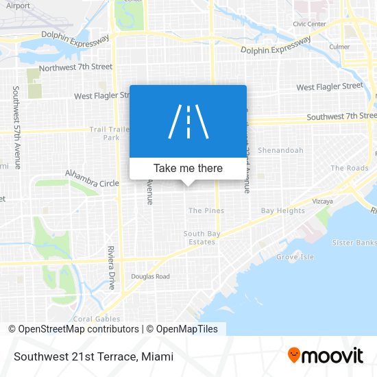 Southwest 21st Terrace map
