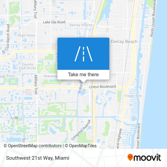 Southwest 21st Way map