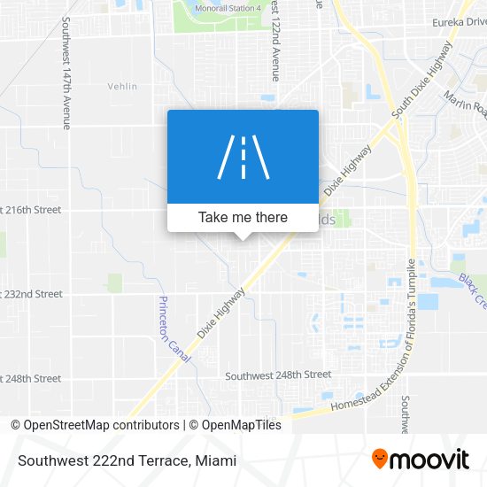Southwest 222nd Terrace map