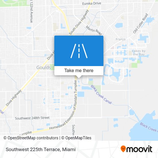 Southwest 225th Terrace map