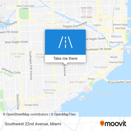 Southwest 22nd Avenue map