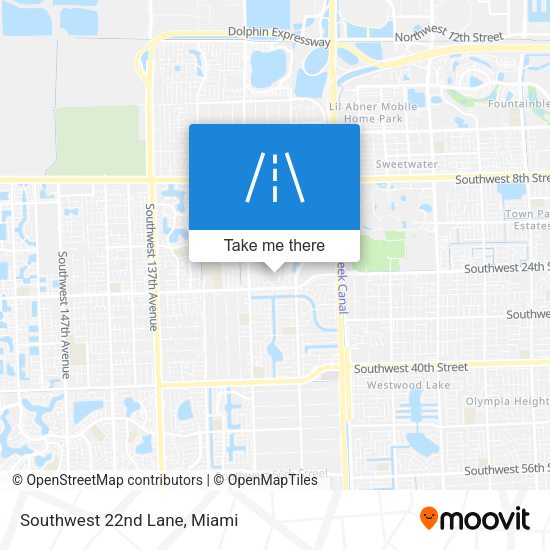 Southwest 22nd Lane map