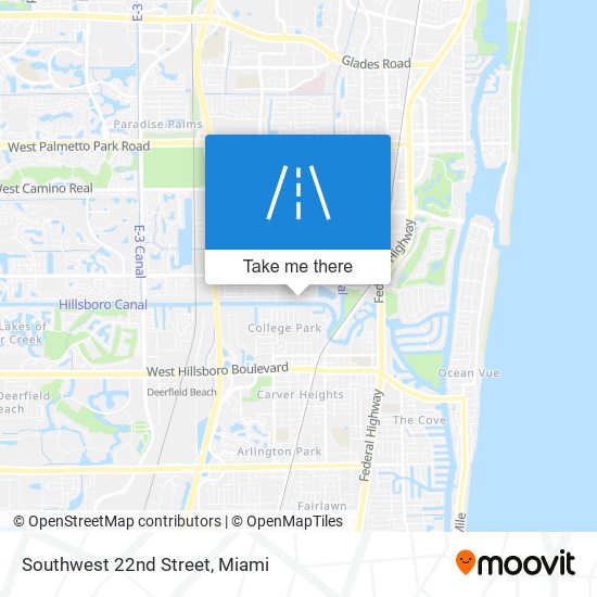 Southwest 22nd Street map