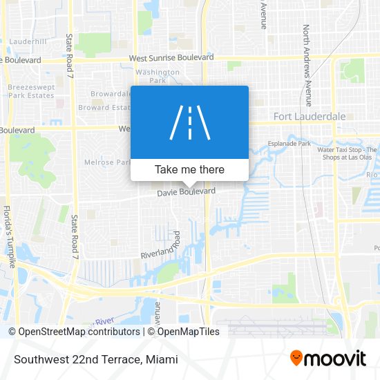 Southwest 22nd Terrace map
