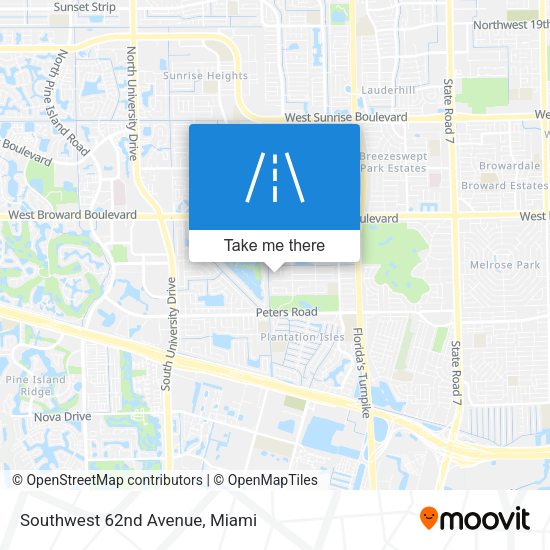 Southwest 62nd Avenue map