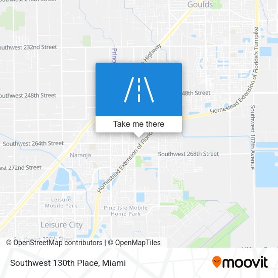 Southwest 130th Place map