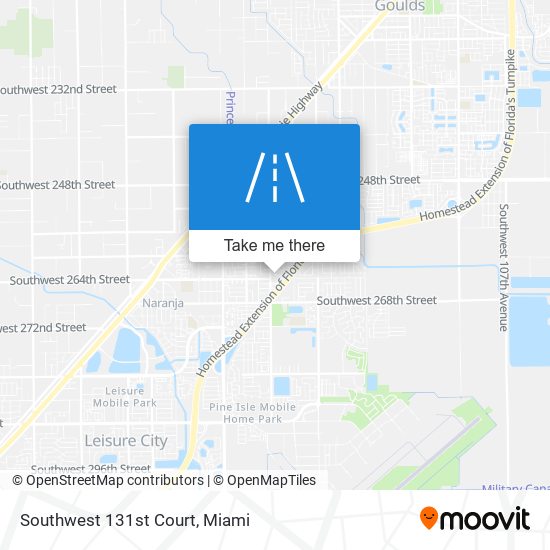 Southwest 131st Court map