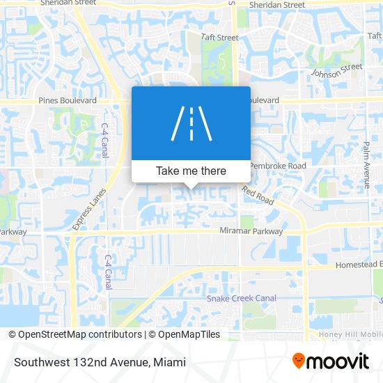 Southwest 132nd Avenue map