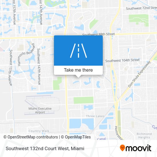 Southwest 132nd Court West map
