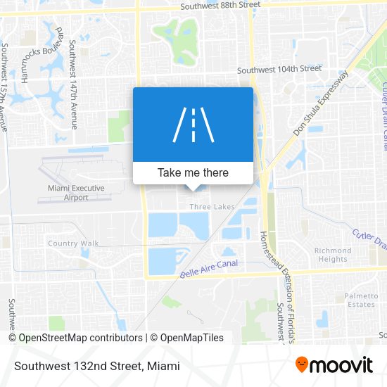 Southwest 132nd Street map