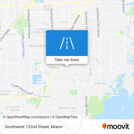 Southwest 132nd Street map