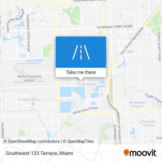 Southwest 133 Terrace map