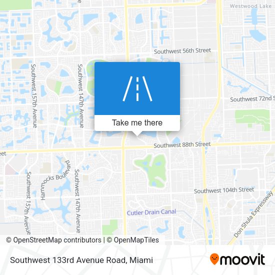 Southwest 133rd Avenue Road map