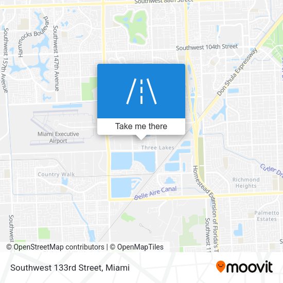 Southwest 133rd Street map