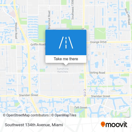Southwest 134th Avenue map