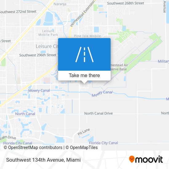 Southwest 134th Avenue map