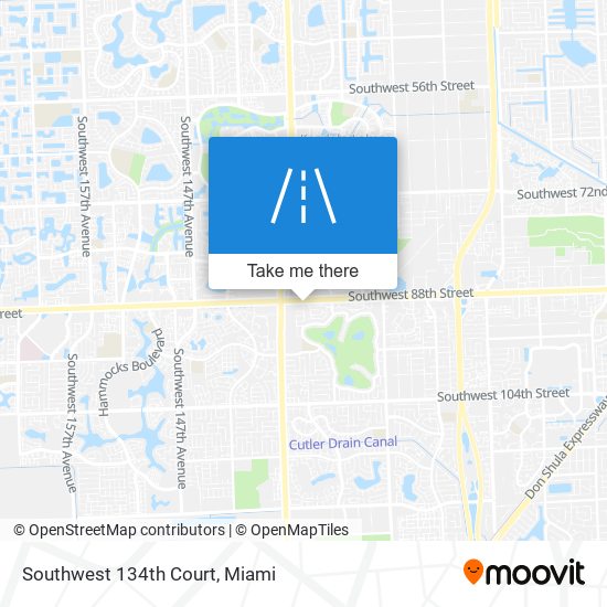 Southwest 134th Court map