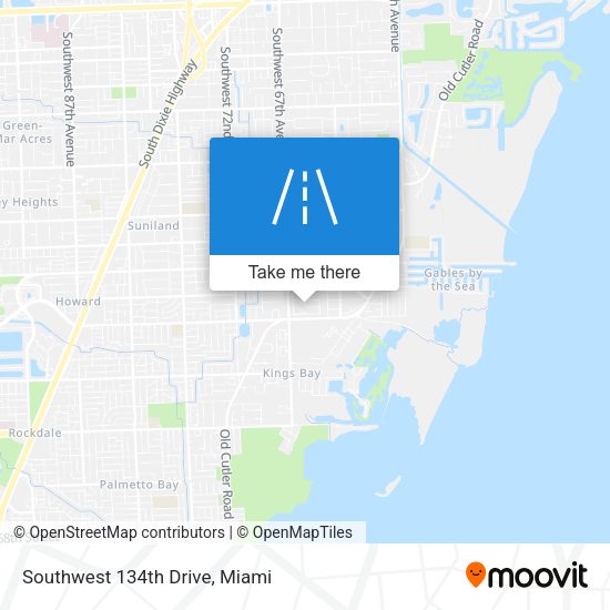 Southwest 134th Drive map