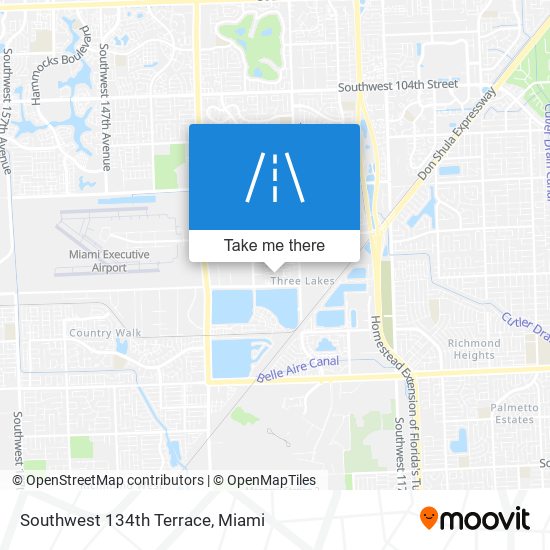 Southwest 134th Terrace map