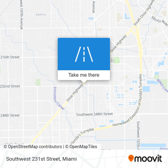 Southwest 231st Street map