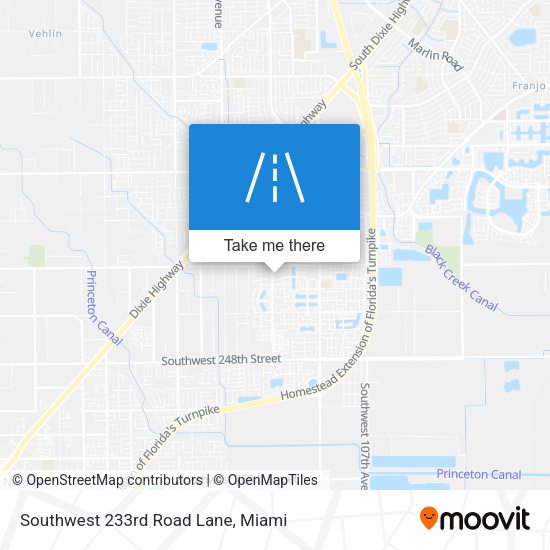 Mapa de Southwest 233rd Road Lane