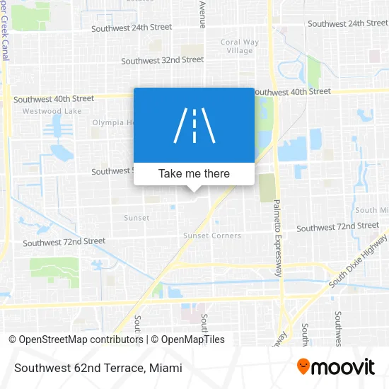 Southwest 62nd Terrace map