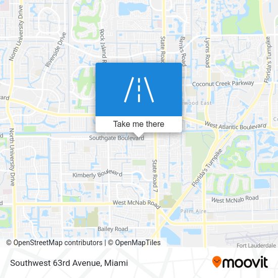 Southwest 63rd Avenue map