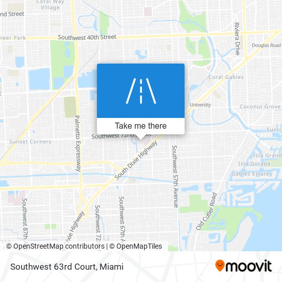 Southwest 63rd Court map