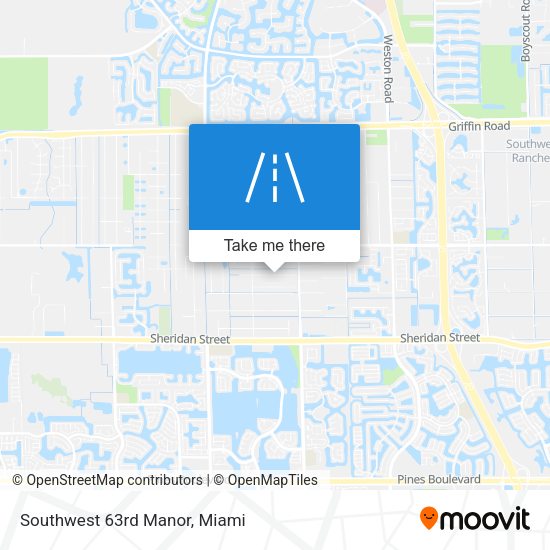 Southwest 63rd Manor map