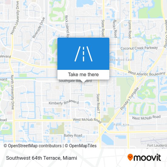 Southwest 64th Terrace map