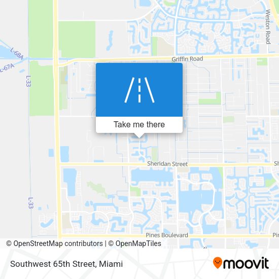 Southwest 65th Street map