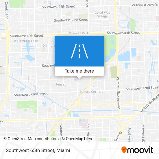 Southwest 65th Street map