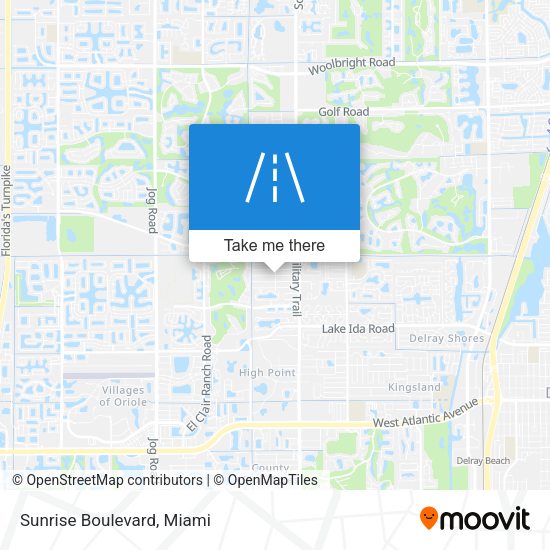 Mapa de Sunrise Boulevard