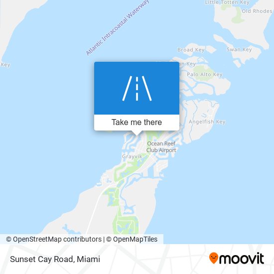 Sunset Cay Road map