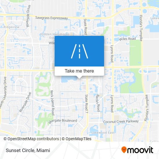 Sunset Circle map