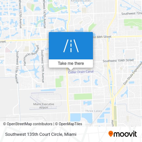 Mapa de Southwest 135th Court Circle