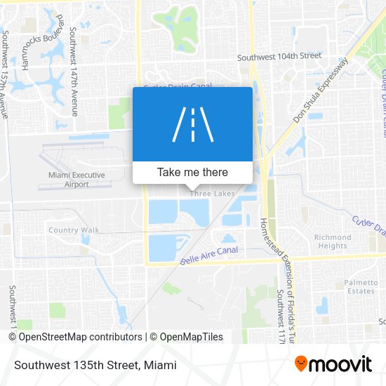 Southwest 135th Street map