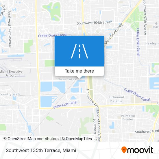 Mapa de Southwest 135th Terrace