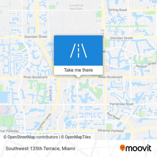 Mapa de Southwest 135th Terrace