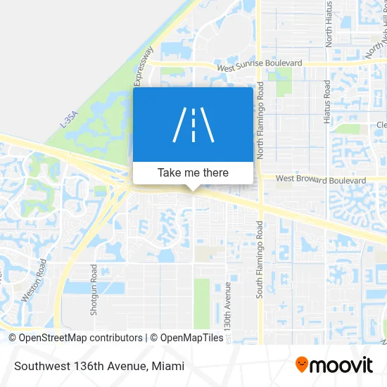 Southwest 136th Avenue map