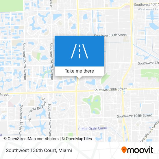 Southwest 136th Court map