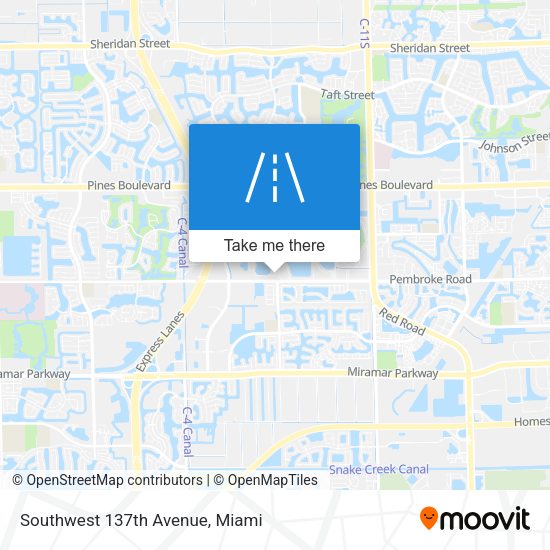 Southwest 137th Avenue map