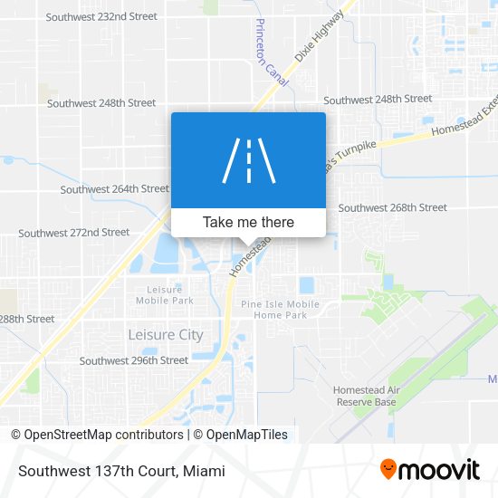 Southwest 137th Court map