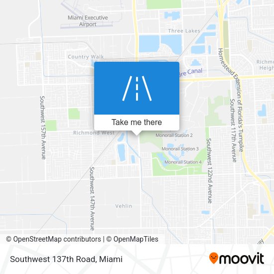 Southwest 137th Road map